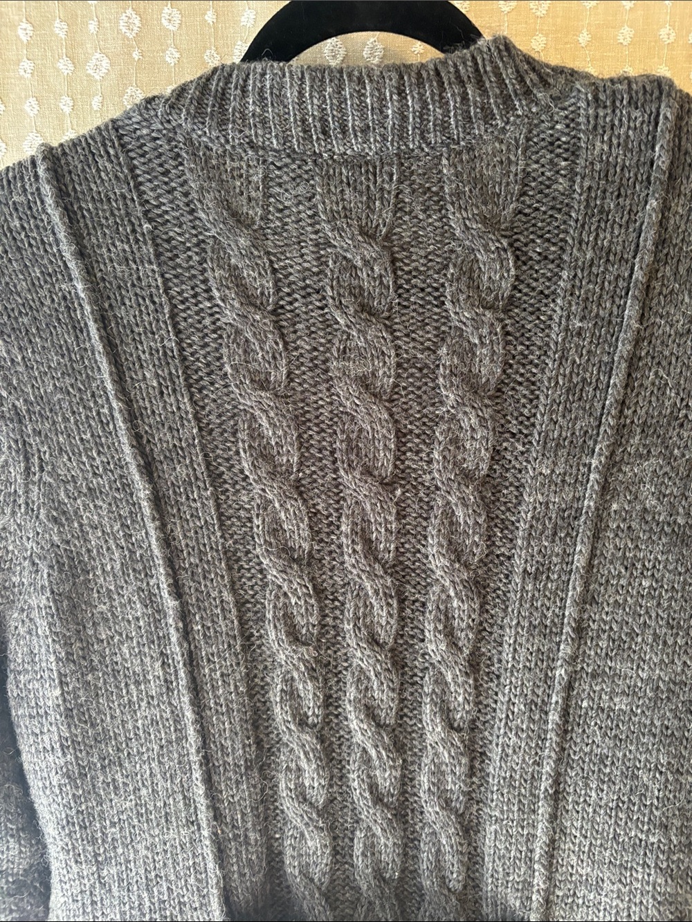 Harley-Davidson Gray Cable Knit Zip-Front Cardigan - Picture 9 of 9